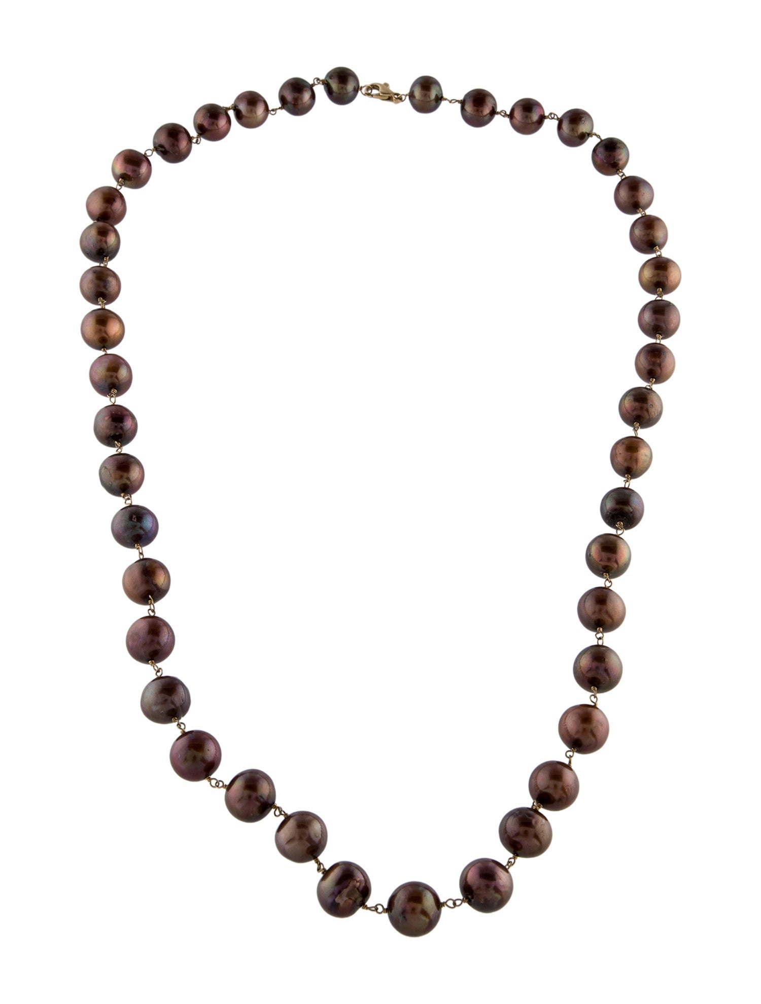 Necklace 14K Dyed Pearl Bead Strand Necklace